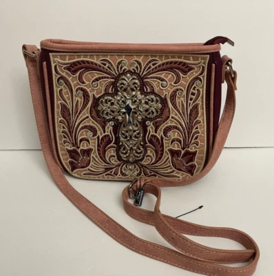 Bandolera Montana West Borgoña con Estrás Foto 1 de 4