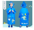 Kids Boys Girls PVC Hooded Raincoat Rain Poncho Age 4-10 years Pink Blue Yellow