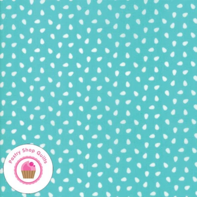 Moda ALL WEATHER FRIEND 24065 19 Aqua Blue Dots APRIL ROSENTHAL Quilt Fabric - Image 1 of 4