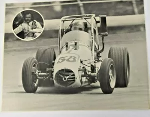 Auto Car Racing Photo Racecar 8 x 10 Jim Hettinger #58 Sprint Racecar Vintage - Picture 1 of 6