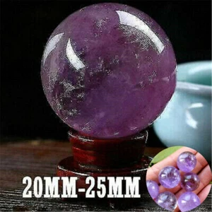 Crystal Natural Big  Purple Healing TOP Quartz Pretty Ball Amethyst Sphere Stone - Picture 1 of 10