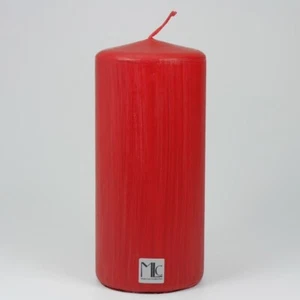 Farbige Stumpenkerze MLC Borgsmüller, Kerze rot gestrichen, ca. D7cm H15cm - Bild 1 von 1