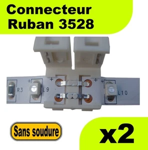 868/2# connecteur ruban LED 3528 sans soudure ruban/ruban -- 2pcs - Foto 1 di 1