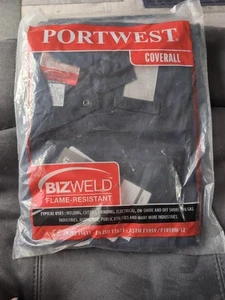 Portwest Bizweld Welding Flame Resistant Coverall Boiler Suit L 31"leg BIZ5 - Picture 1 of 3