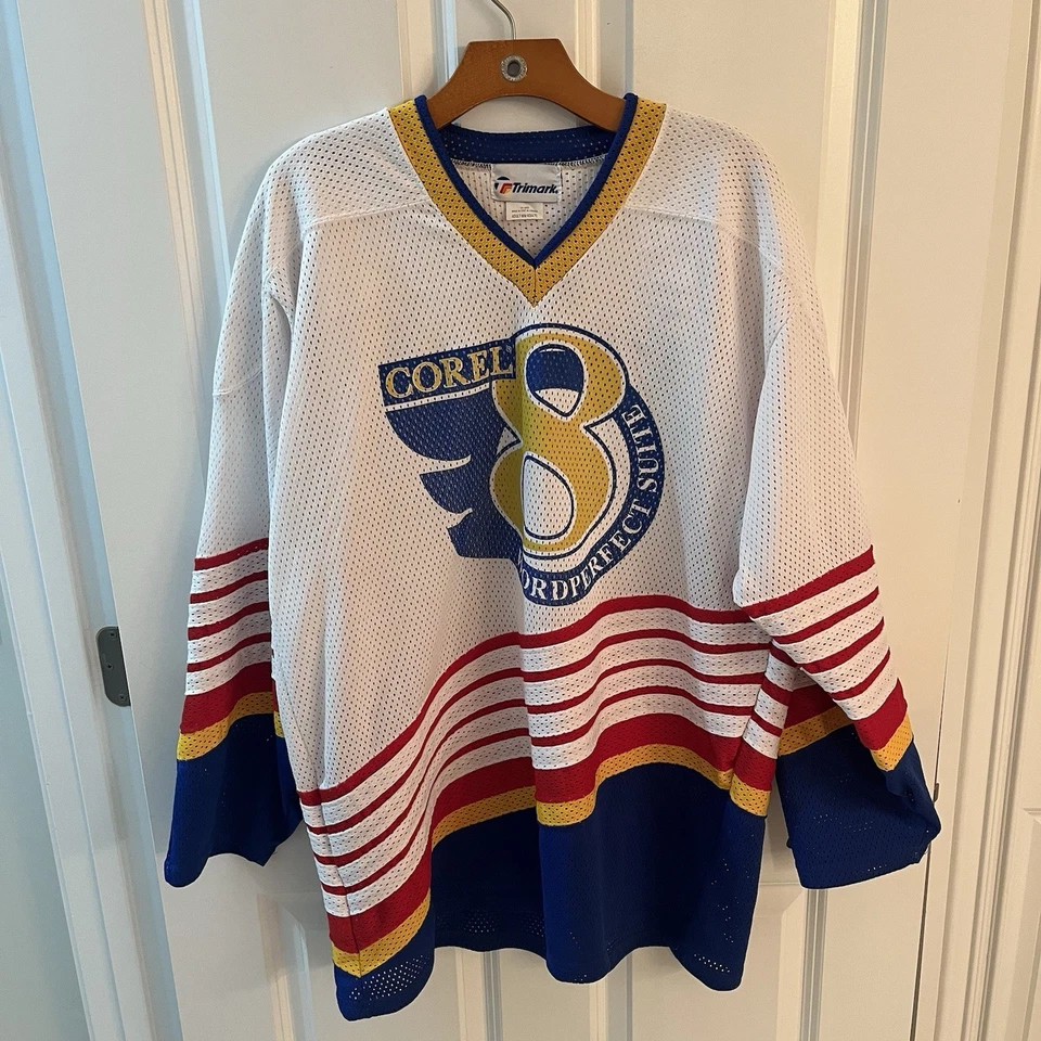 Camiseta deportiva de hockey vintage Corel WordPerfect Suite 8 para hombre mediana M informática geek nerd Foto 1 de 4