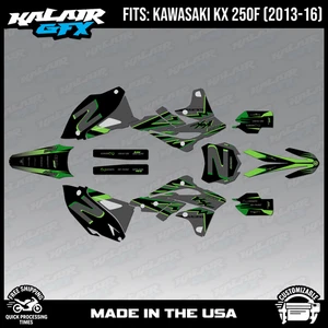 Graphics Kit for Kawasaki KX250F (2013-2016) KX 250F Vizion Series - Green Shift - Bild 1 von 4