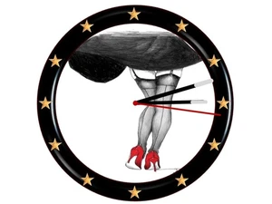 Wanduhr 23 cm Durchmesser mit Frauen Motiv - Bild 1 von 4