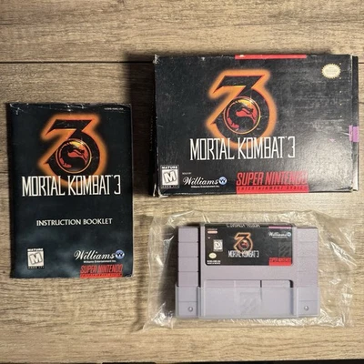 Mortal Kombat 3 (SNES) Super Nintendo CIB Box Manual Cartridge Tested Authentic - Image 1 of 4