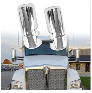 Cubierta de espejo de puerta cromada Sterlix Kenworth T680 T880 W990 cubierta de espejo paso. Lado - Imagen 1 de 8