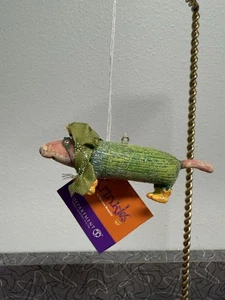 Dipartimento 56 Patience Brewster Halloween "Wiener Dog" spettrale mini ornamento con etichetta - Foto 1 di 4