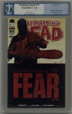 THE WALKING DEAD #97 PGX 9.8 PLATINUM WHITE PAGES IMAGE 2012 - Image 1 of 2