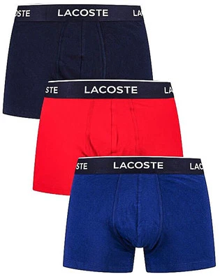 Baúl deportivo ultra suave elástico de algodón Lacoste para hombre en rojo marino EE. UU. M - XXL Foto 1 de 4