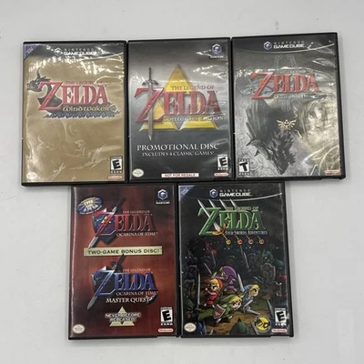 5 Legend Of Zelda GameCube Four Swords Ocarina Twilight Wind Walker Collectors - Image 1 of 4