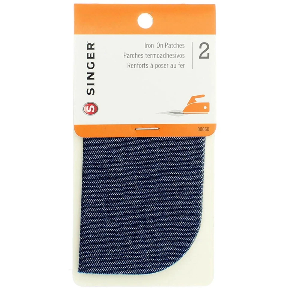 Singer Iron-On Iron-On Patches, Dark Denim, 2 Ct - Image 1 of 1
