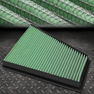 FOR 06-15 FORD GALAXY II/VOLVO V70 III GREEN WASHABLE HIGH FLOW AIR FILTER PANEL - Bild 1 von 6
