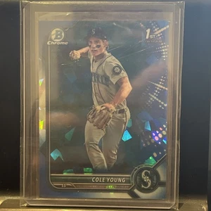 Cole Young 2022 Bowman Draft Zafiro Cromo 1er #BDC-112 Seattle Mariners - Imagen 1 de 2