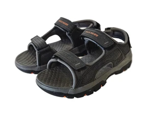 Skechers Men's Relaxed Fit Tresmen Garo Black Sandals Shoes Size 8 - Picture 1 of 8