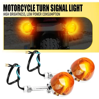 Amber Turn Signal Indicators Light for Honda C70 CT70 CT90 XL100 CB350 CM400 EXC - Image 1 of 4