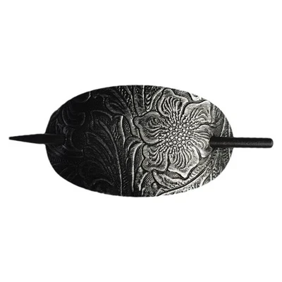 Pasador de pelo de cuero con palo vintage elegante temperamento accesorios para el cabello Foto 1 de 4