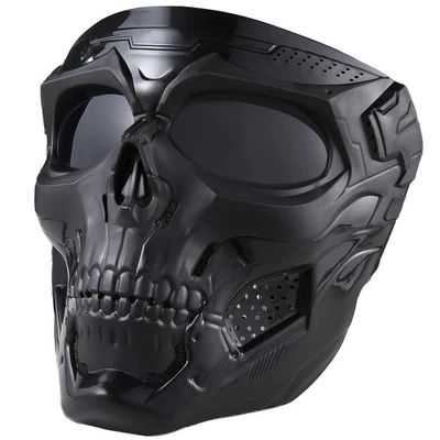 Airsoft Skull Full Face Tactical Masks with PC Lens Eye Protection for CS Sur... - Image 1 of 4