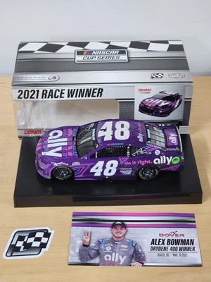 2021 #48 Alex Bowman Ally Bank Dover Win 1/24 Acción NASCAR Diecast Foto 1 de 2