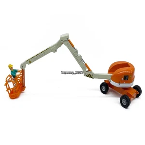 Aerial Work Platform Truck Model Toy Metal Diecast Construction Equipment Orange - Picture 1 of 10