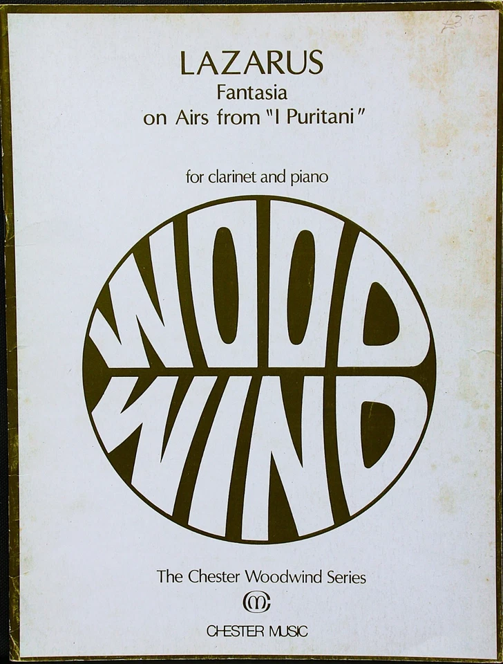 Lazarus Fantasia on Airs from I Puritani for clarinet and piano - Image 1 of 1