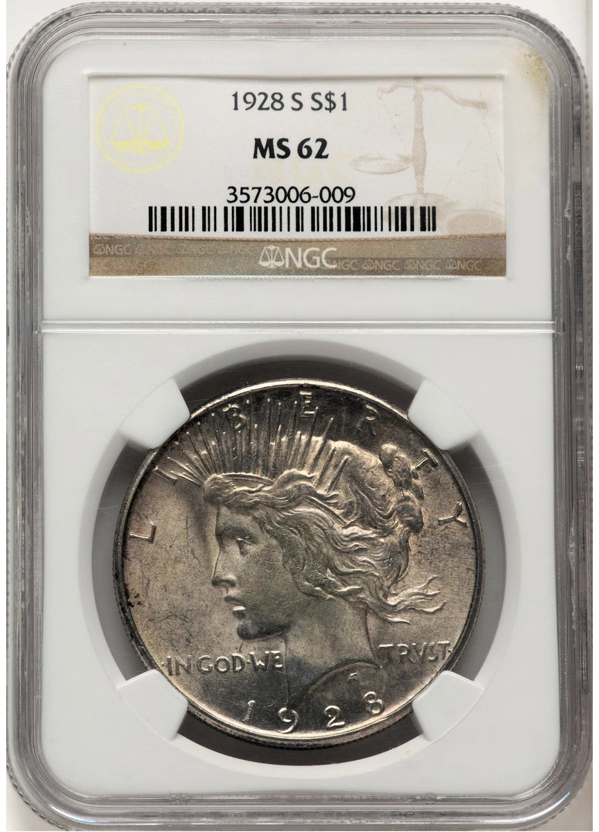 Grade MS 62 Peace US Dollars (1921-1935) for sale | eBay