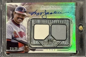 2025 Topps Sterling Seasons Autograph Relics Reggie Jackson Dual Jersey Auto /25 - Picture 1 of 2