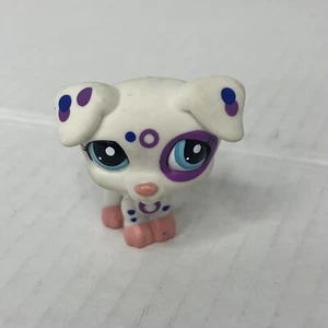 LITTLEST PET SHOP # 2306 WHITE JACK RUSSELL PUPPY DOG SPOTS & DOTS AUTHENTIC LPS - Picture 1 of 4