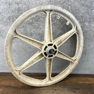 Skyway Tuff OE Mag Rear Wheel White Old School BMX Freestyle OG 80s PARTS CRACK - Picture 1 of 12