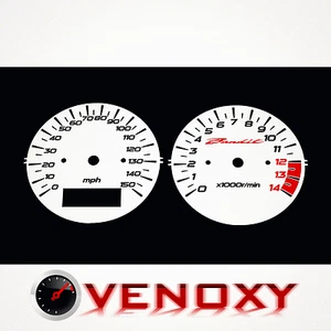 Suzuki GSF 600 Bandit 2000-2001 MPH Aftermarket White Gauge Faces - Foto 1 di 1