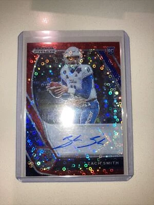 2021 Panini Prizm Draft Picks Football Zach Smith Red Circles Auto /25 #DPA-ZSM - Image 1 of 4