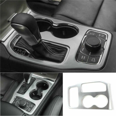 For Jeep Grand Cherokee 2017-2020 Silver Gear Shift Water Cup Panel Cover Trim Foto 1 de 4