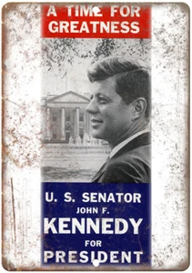Kennedy for President Vintage Flyer 12" x 9" Reproduction Metal Sign ZC09 - Picture 1 of 1