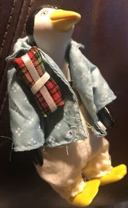 Vintage Doll Anthropomorphic Penguin Ceramic head, arms, Feet Soft body 3.5 - Picture 1 of 7