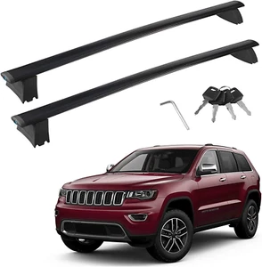 Roof Rack Cross Bars Compatible with 2011-2021 Grand Cherokee with Grooved Side - Picture 1 of 7