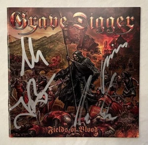 Grave Digger - Fields Of Blood CD (Signed by full band) Limited Edition NEW - Picture 1 of 3