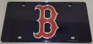 Boston Red Sox MLB Navy Laser Tag License Plate WinCraft - Picture 1 of 2