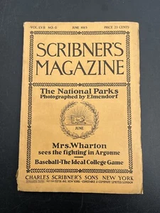 Vintage Scribners Magazine The National Parks June 1915 6 Wharton Baseball - Picture 1 of 4