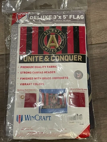 ATLANTA UNITED FC Huge 3'x5' Official MLS Soccer Team Logo DELUXE FLAG Cover