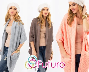 Increíble cárdigan para mujer estilo italiano con manga kimono talla 10-12 FAS15 - Imagen 1 de 10