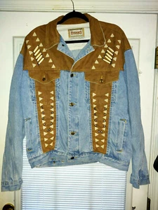 Vintage GOLDEN RIVER  Studded Jean Jacket Size m [one off a kind] - Picture 1 of 12