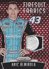 ARIC ALMIROLA 2016 Panini Prizm Racing FIRESUIT FABRICS (2-Color Race Used Patch