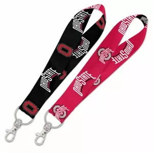 OHIO STATE BUCKEYES WRISTLET LANYARD KEY CHAIN 1" WIDTH W/ CLASP NCAA LICENSED - Picture 1 of 1