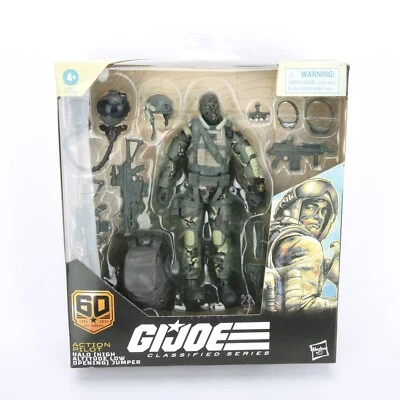 Figura de piloto de acción G.I GI Joe Classified Series 60 aniversario HALO Jumper 6" Foto 1 de 4
