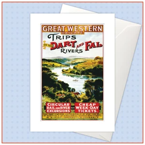 VINTAGE BRITISH RAILWAYS - GREAT WESTERN Deluxe Grußkarte. geprägt. Dart - Bild 1 von 2