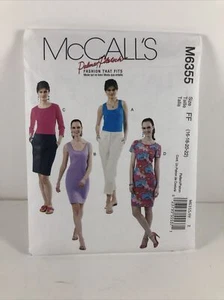 McCALL'S 6355 MISSES TOPS & DRESSES PATTERN-UNCUT-SIZES-8-16 - Bild 1 von 2