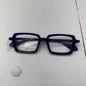 Theo Mille + 86 Purple Transparent Square Frames Glasses Unisex * - Picture 1 of 3
