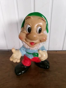 1 pouêt JOYEUX année 60's LEDRA élephant Blanche Neige et les 7 Nains 23 cm - Picture 1 of 6